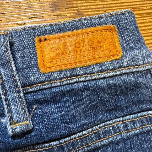 Polo Ralph Lauren Wide Leg Flare Jeans 31 Blue Stretch Denim - Picture 5 of 9